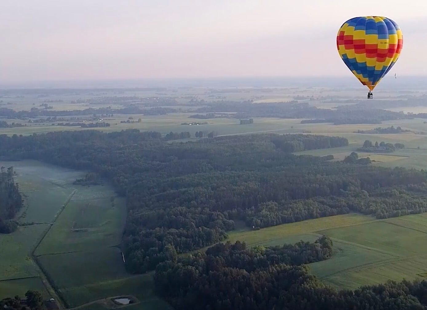 Hot-Air Balloon Over Tuscany